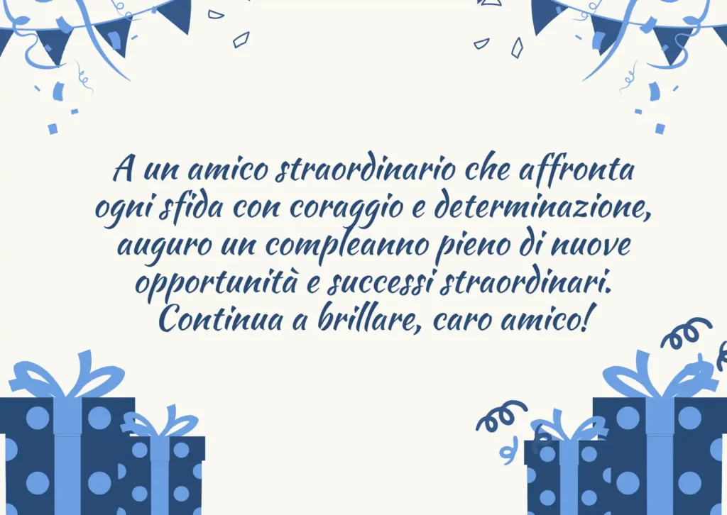 Auguri di compleanno motivazionali per amico