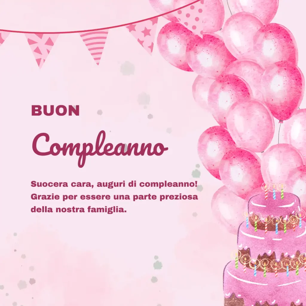 Auguri di compleanno per la suocera