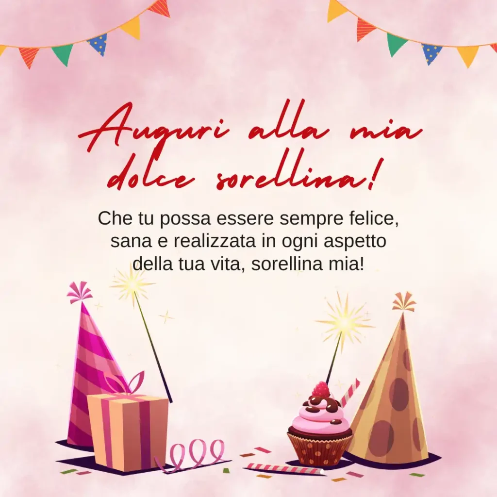 Auguri di compleanno per sorella