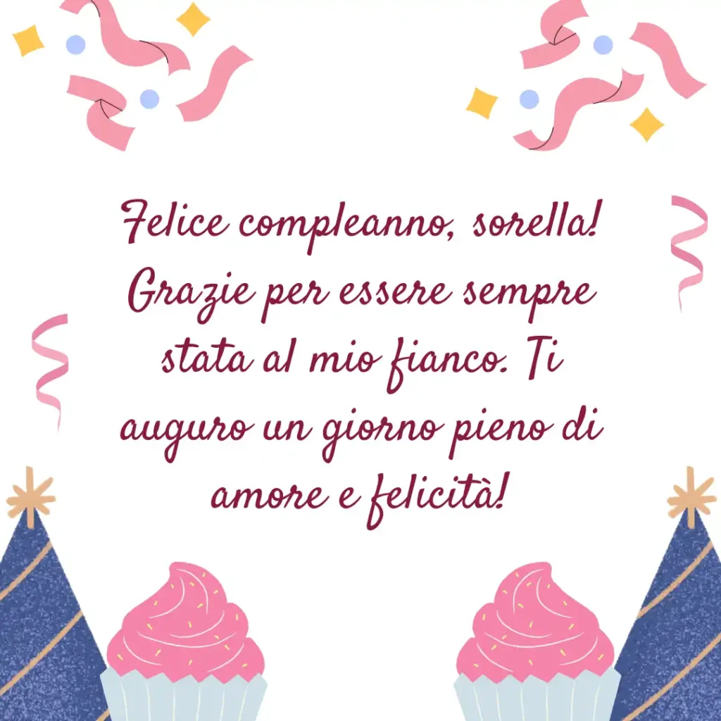 Auguri di buon compleanno emotivi per la sorella