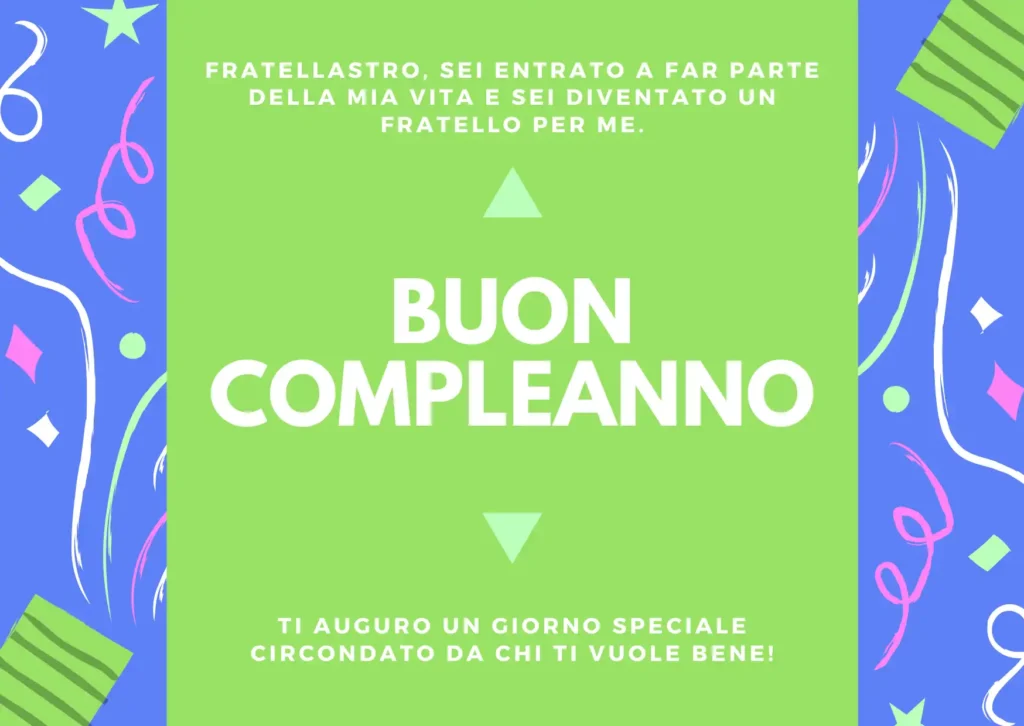 Auguri di buon compleanno per fratellastro