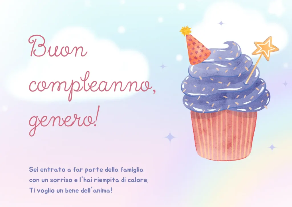 Auguri di buon compleanno per il genero