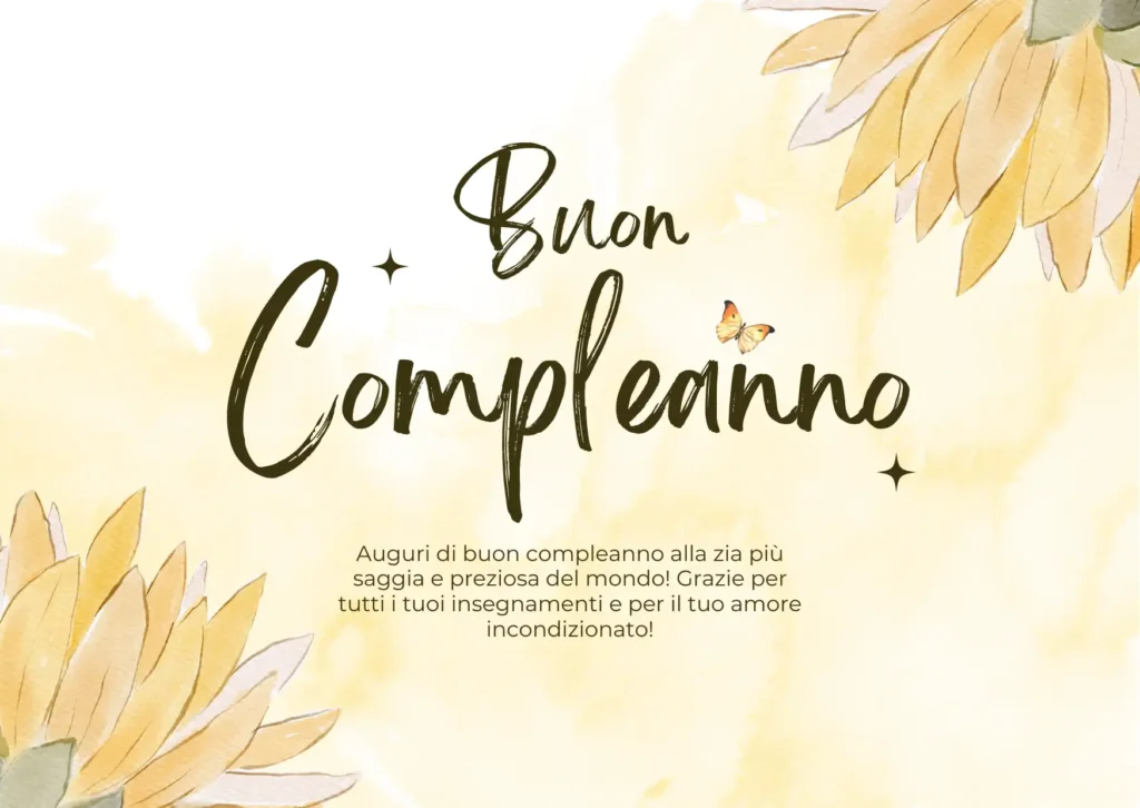 Auguri di buon compleanno per la Zia anziana