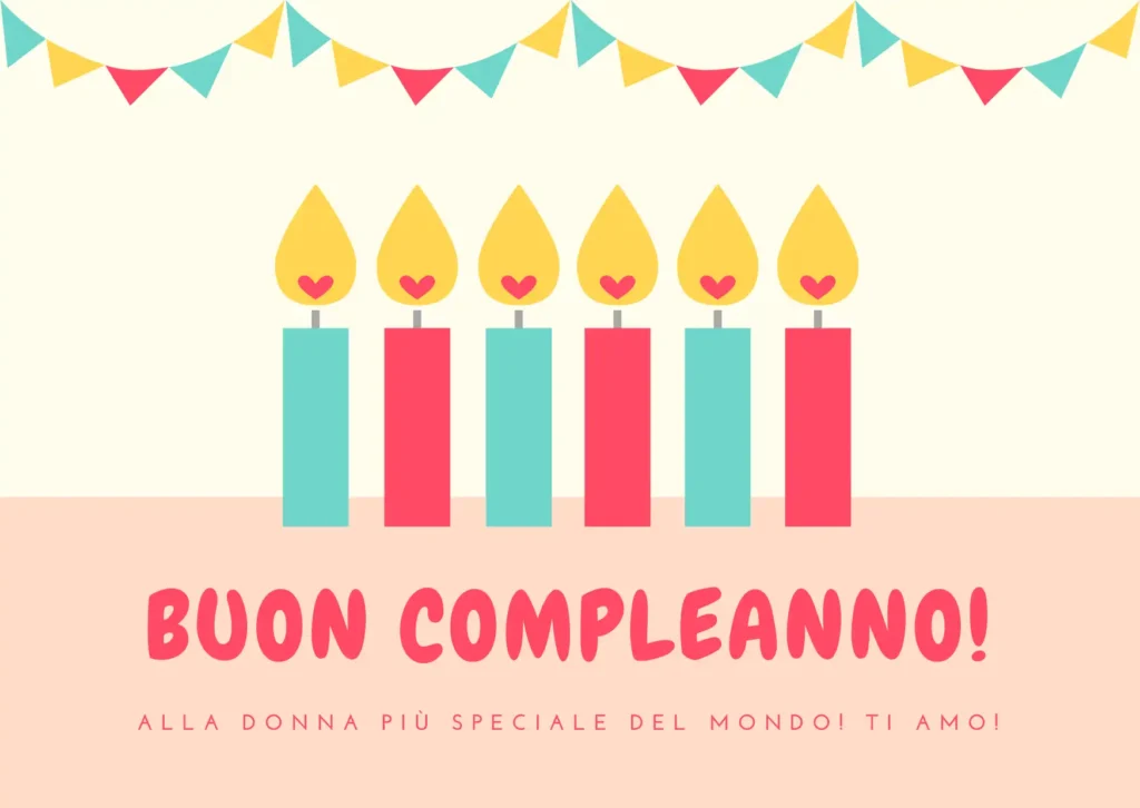 Auguri di buon compleanno per la moglie