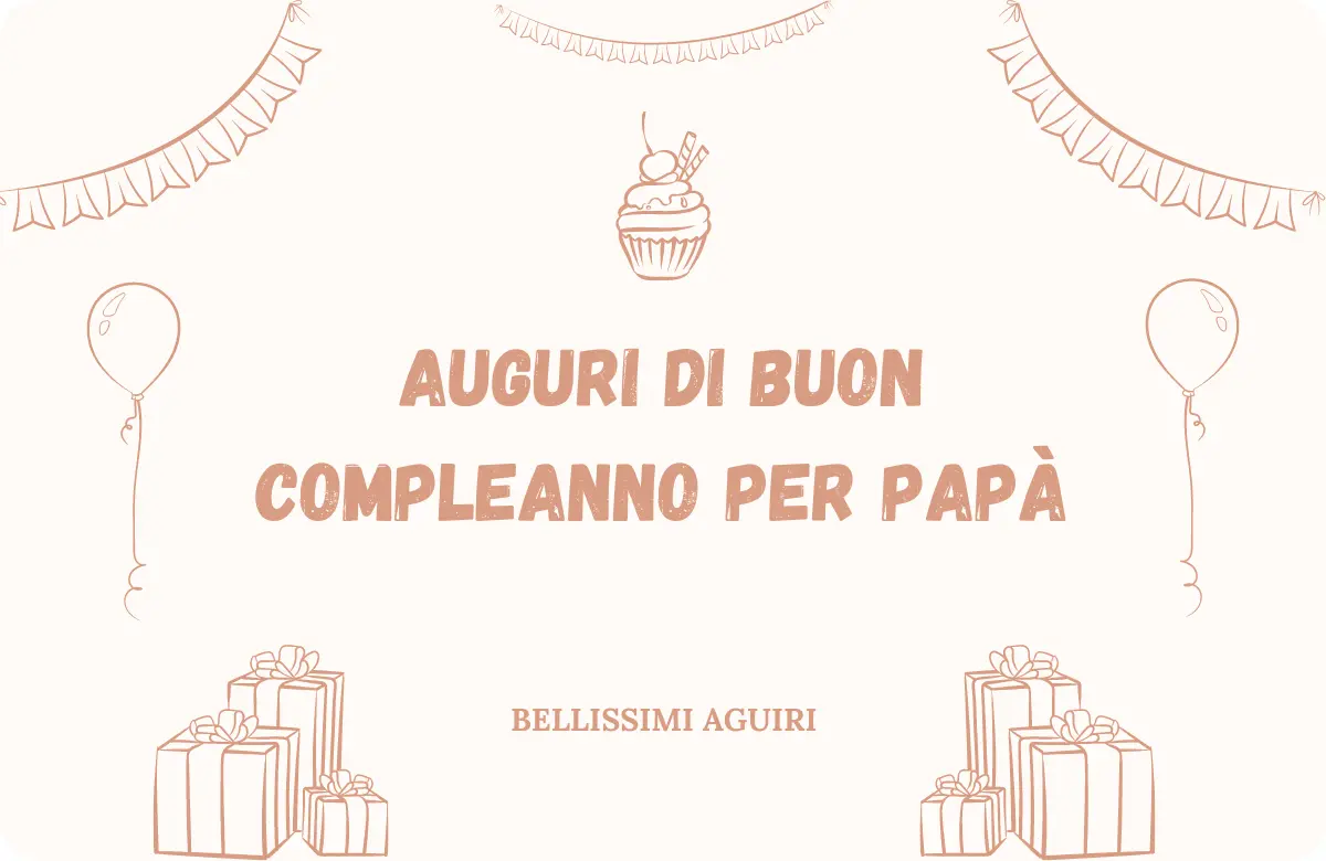 Auguri di buon compleanno per papà