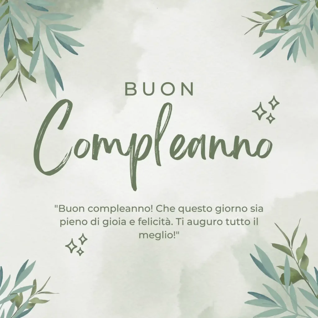 Auguri di buon compleanno per un uomo