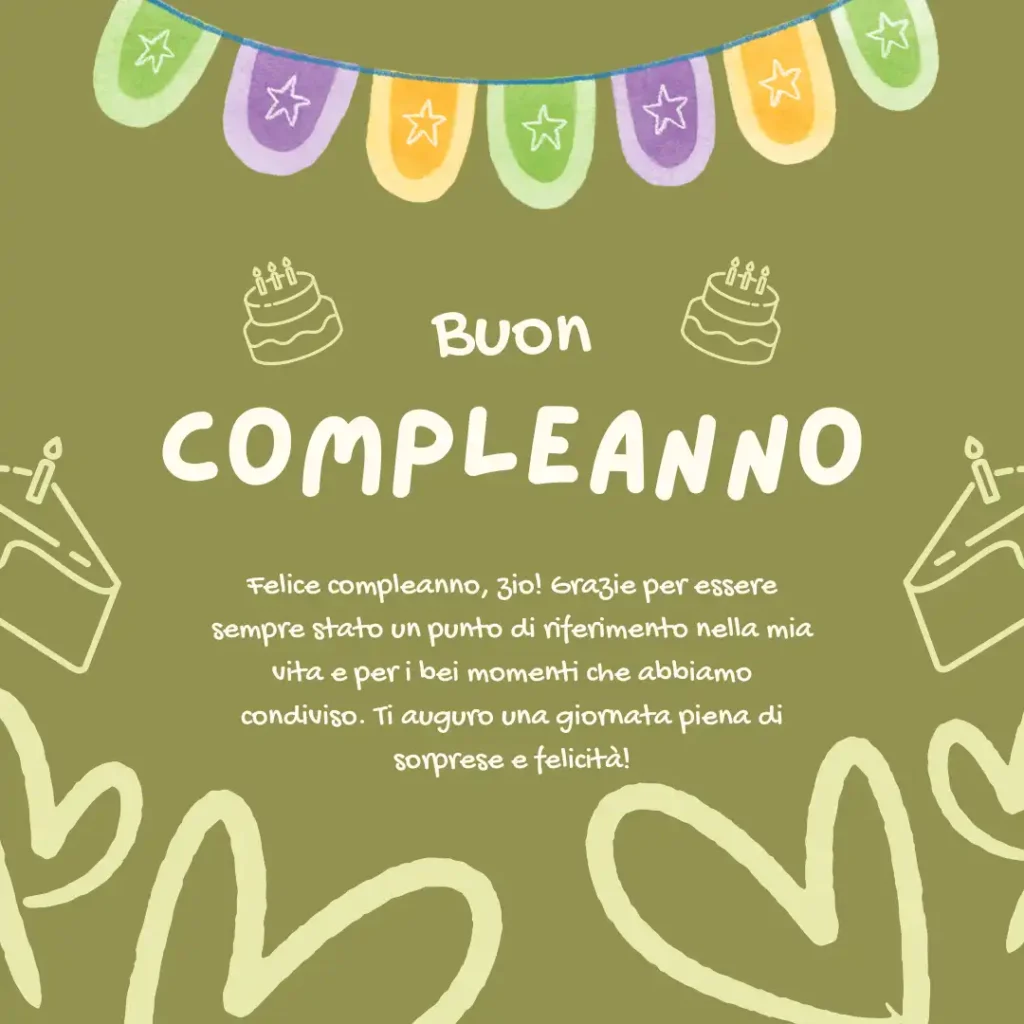 Auguri di compleanno per lo zio