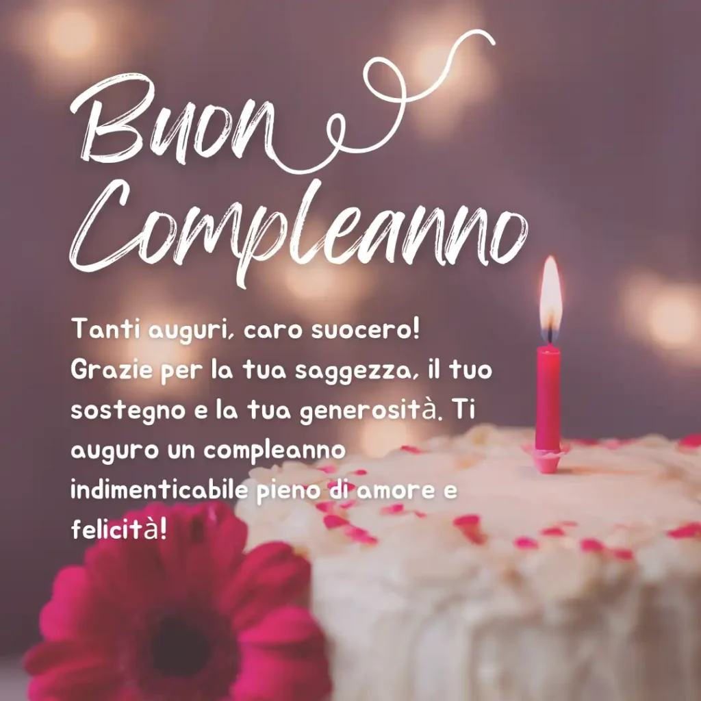 Auguri di compleanno per suocero