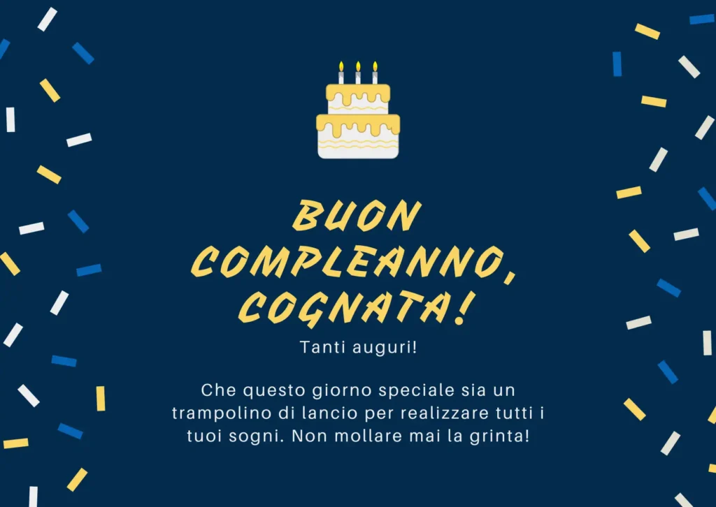 Buon Compleanno Cognata: Auguri Motivazionali