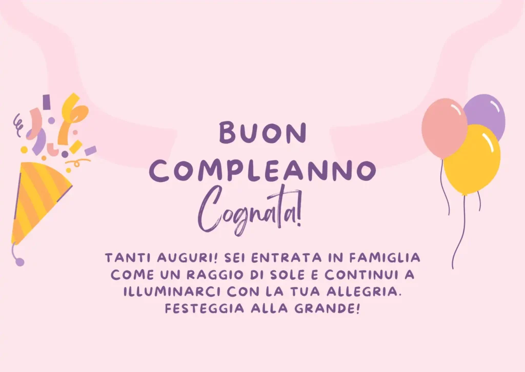 Buon Compleanno Cognata: Auguri Originali