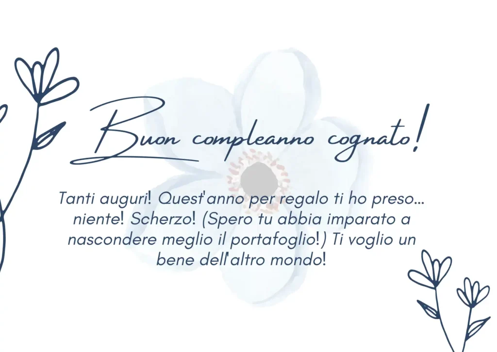 Buon Compleanno Cognato: Auguri divertenti