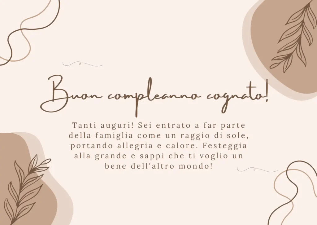 Buon Compleanno Cognato: Auguri emozionali