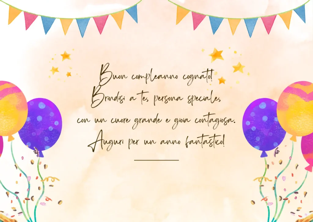 Buon Compleanno Cognato: Poesie di compleanno