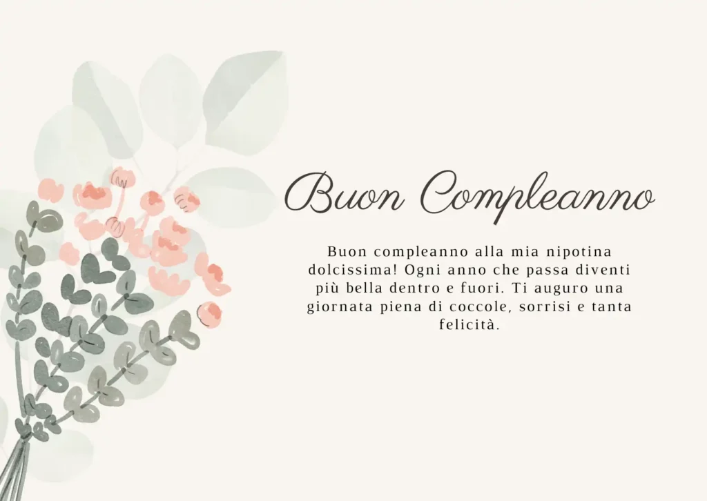 Buon Compleanno Nipote Femmina: Auguri dolci