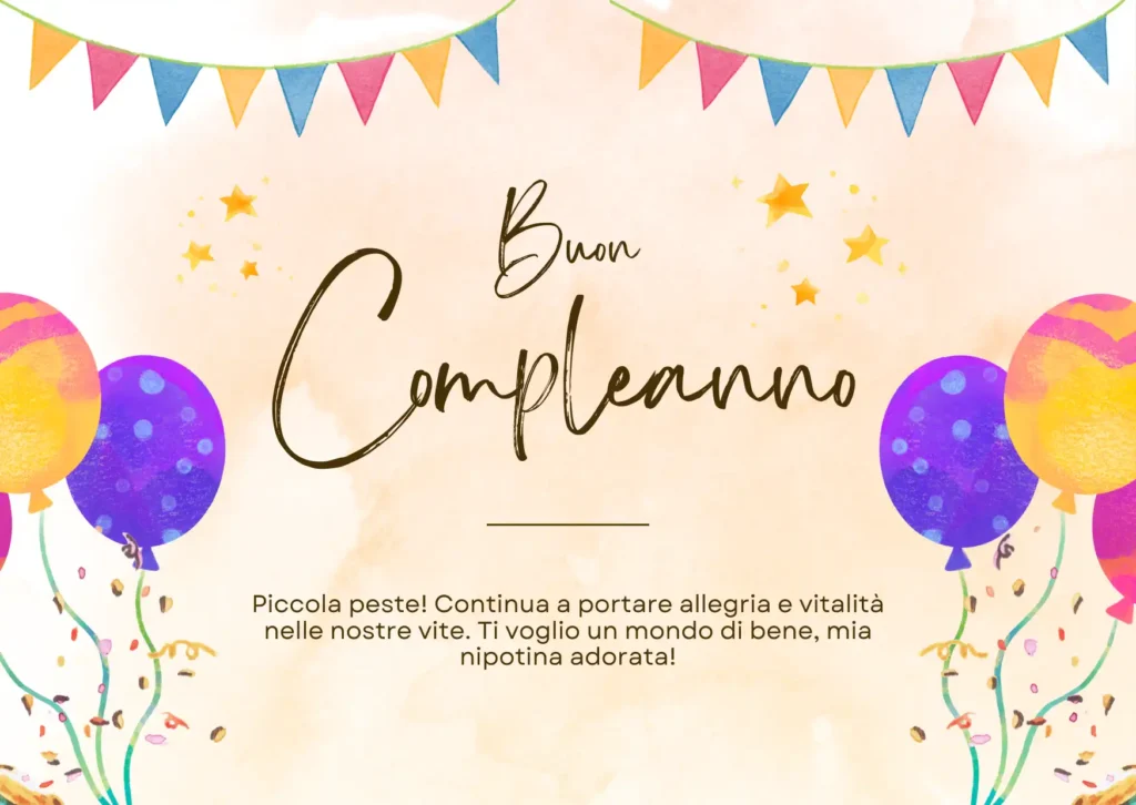 Buon Compleanno Nipote Femmina: Auguri speciali