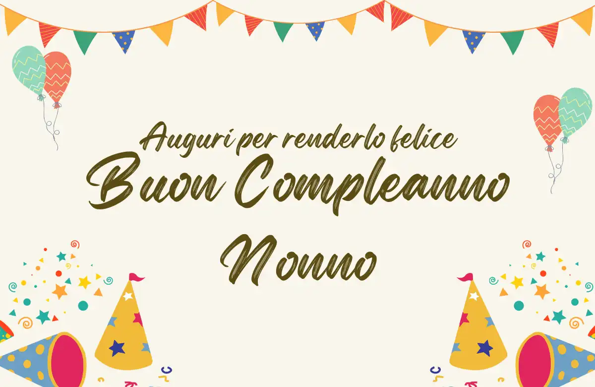 Buon Compleanno Nonno Auguri per renderlo felice