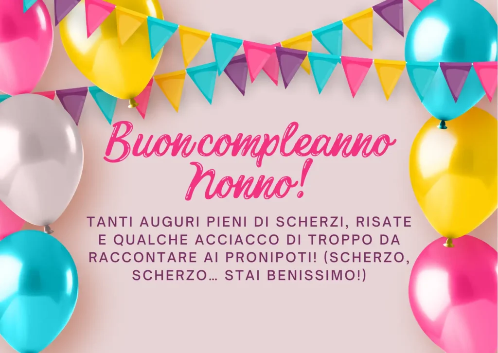 Buon compleanno Nonno: Auguri divertenti