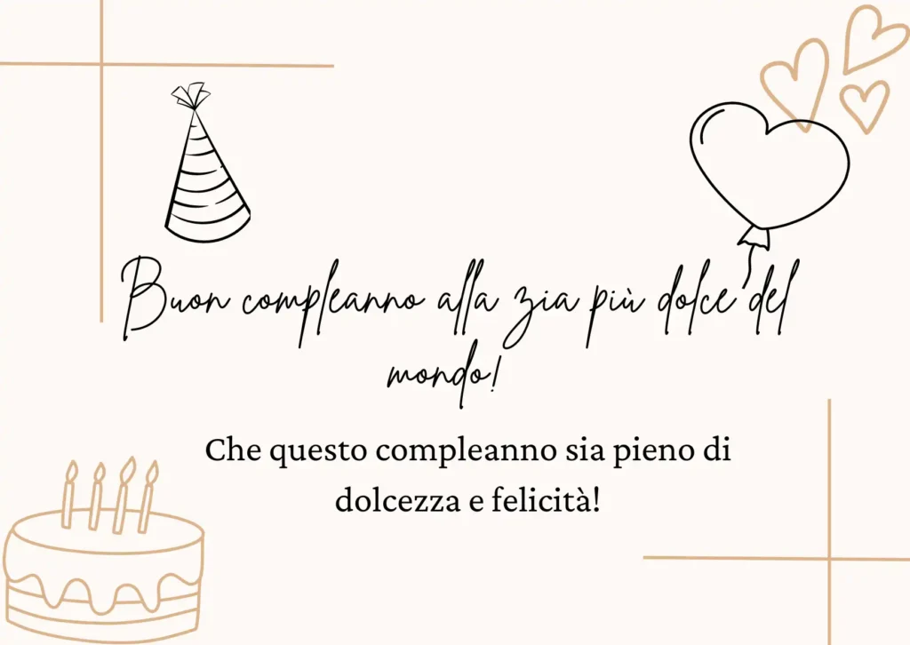 Buon compleanno Zia: Auguri dolci