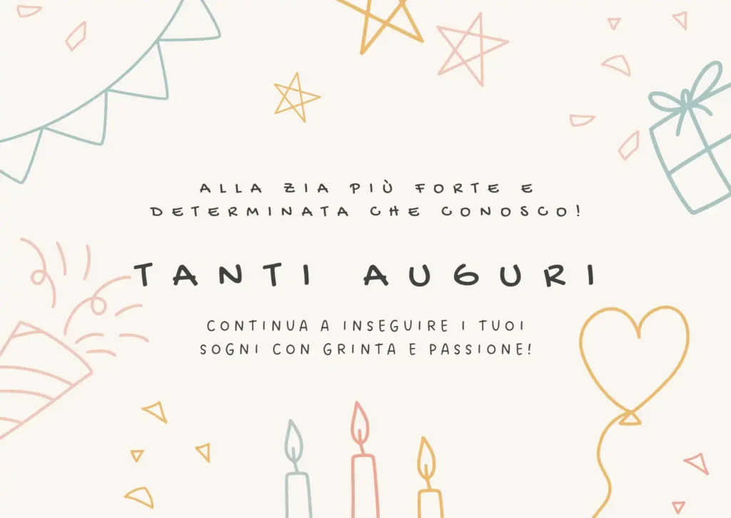 Buon compleanno Zia: Auguri motivazionali