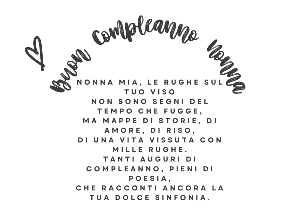 Buon compleanno nonna: Poesie di compleanno