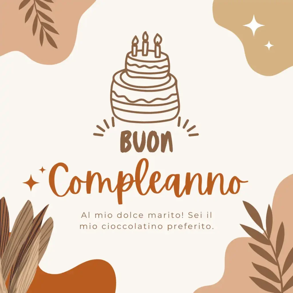 Dolce Auguri di buon compleanno per il marito