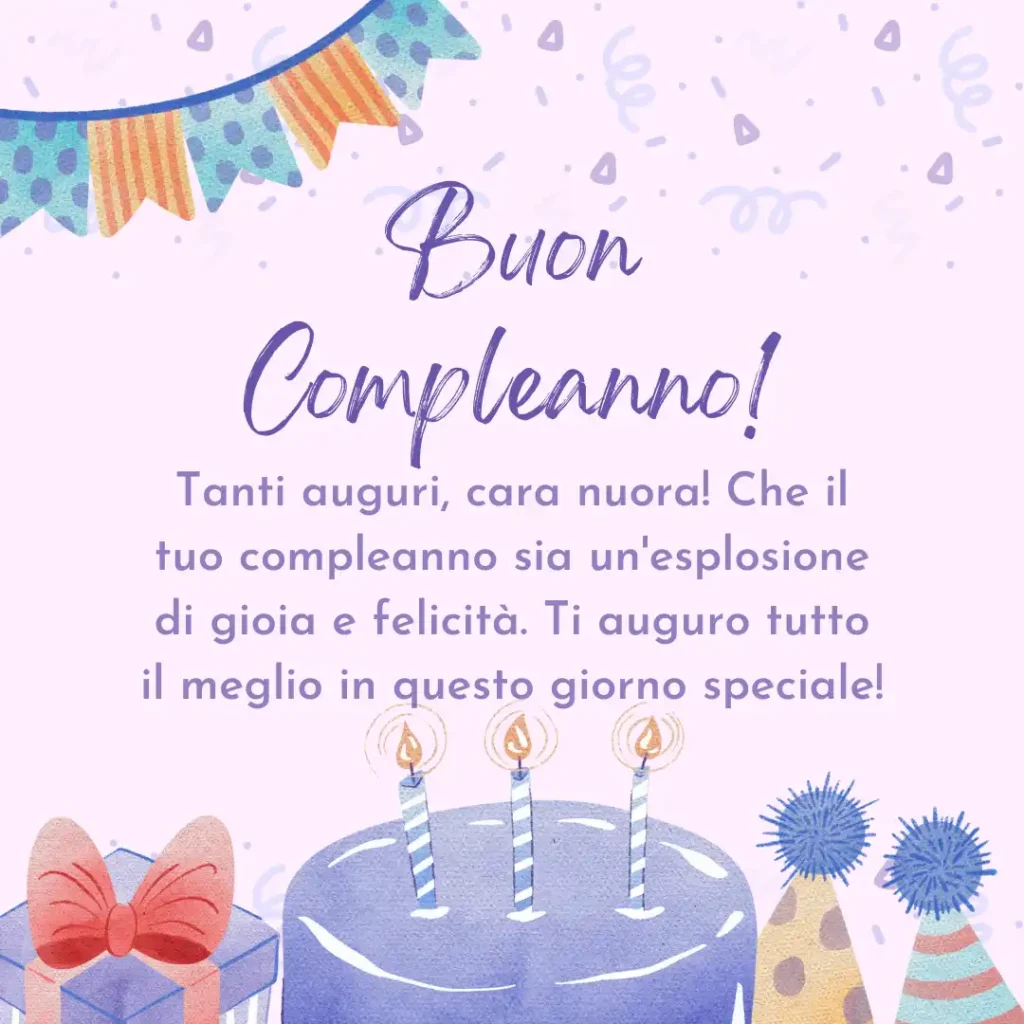 Frasi di compleanno per una nuora