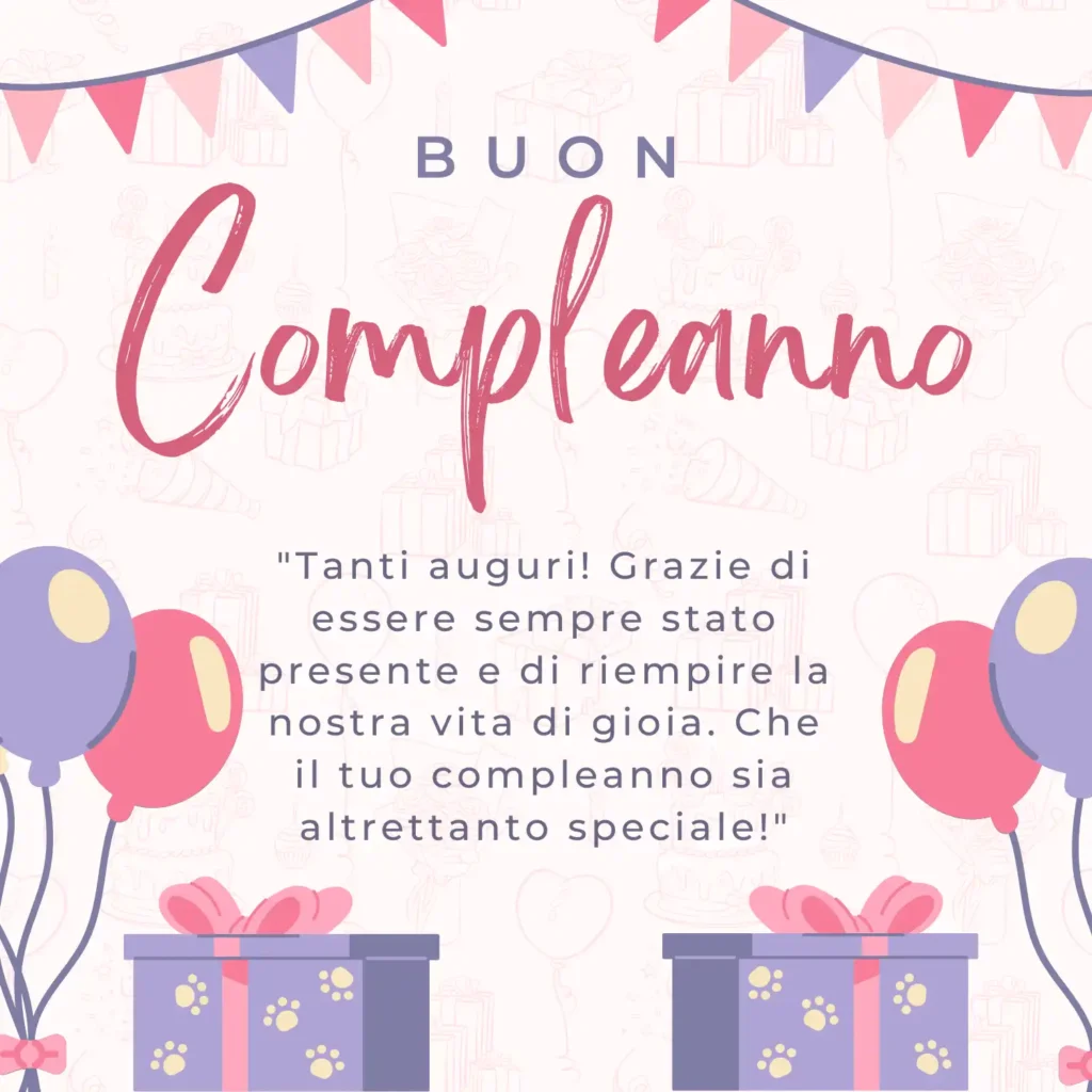 Grato Auguri di buon compleanno per un uomo