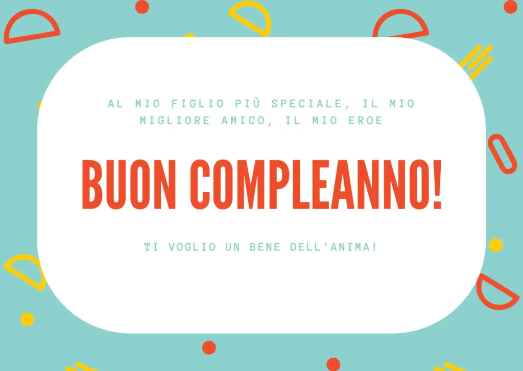 Auguri di compleanno per il figlio