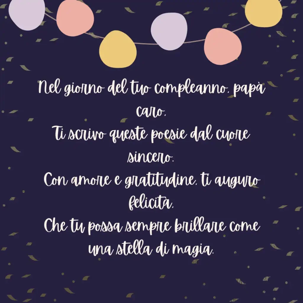 Poesie di buon compleanno per papà