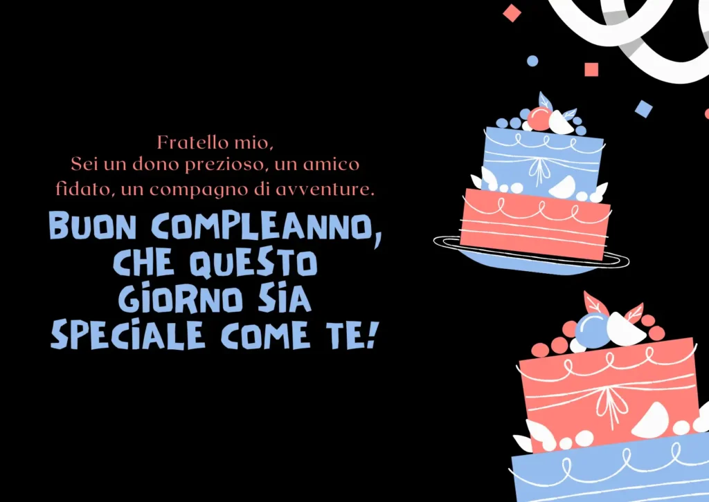 Auguri di buon compleanno per fratello