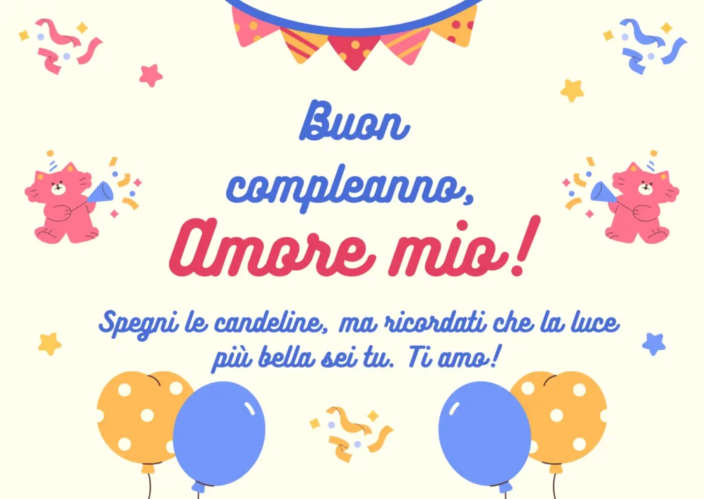 Auguri di buon compleanno per la moglie