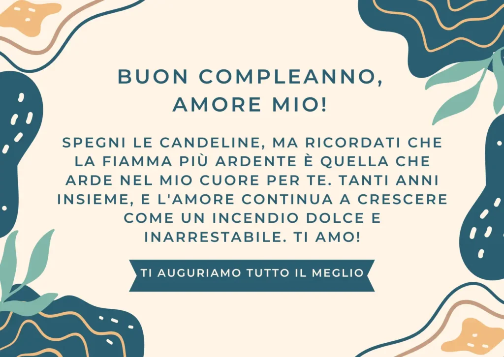 Auguri di buon compleanno per marito