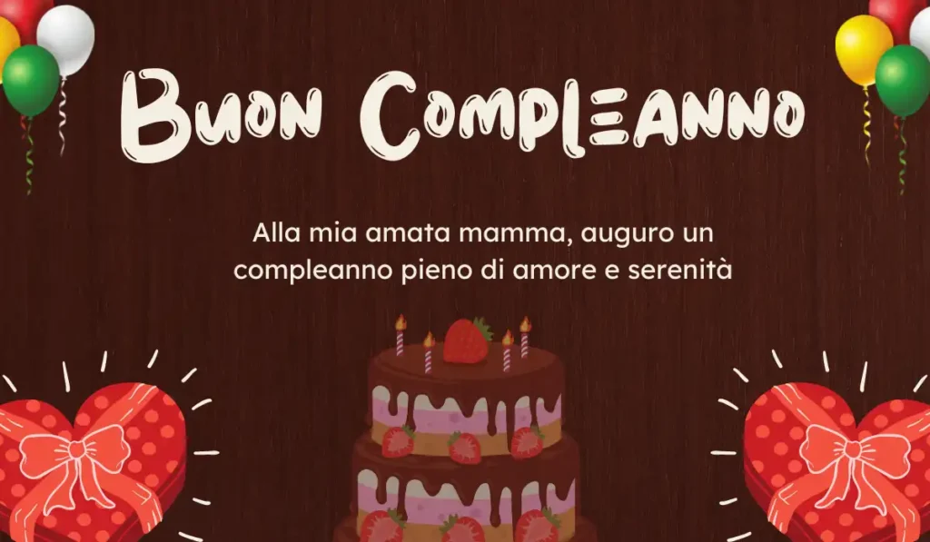 Auguri di buon compleanno con affetto per la madre