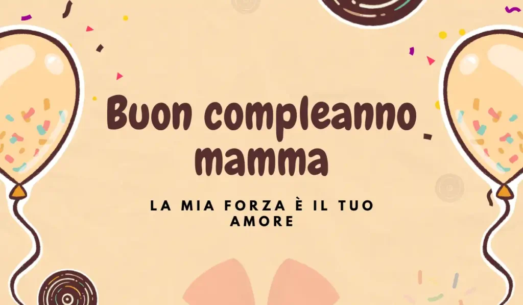 Auguri di buon compleanno con affetto per la madre