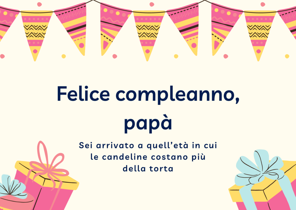 Auguri di buon compleanno divertenti per papà