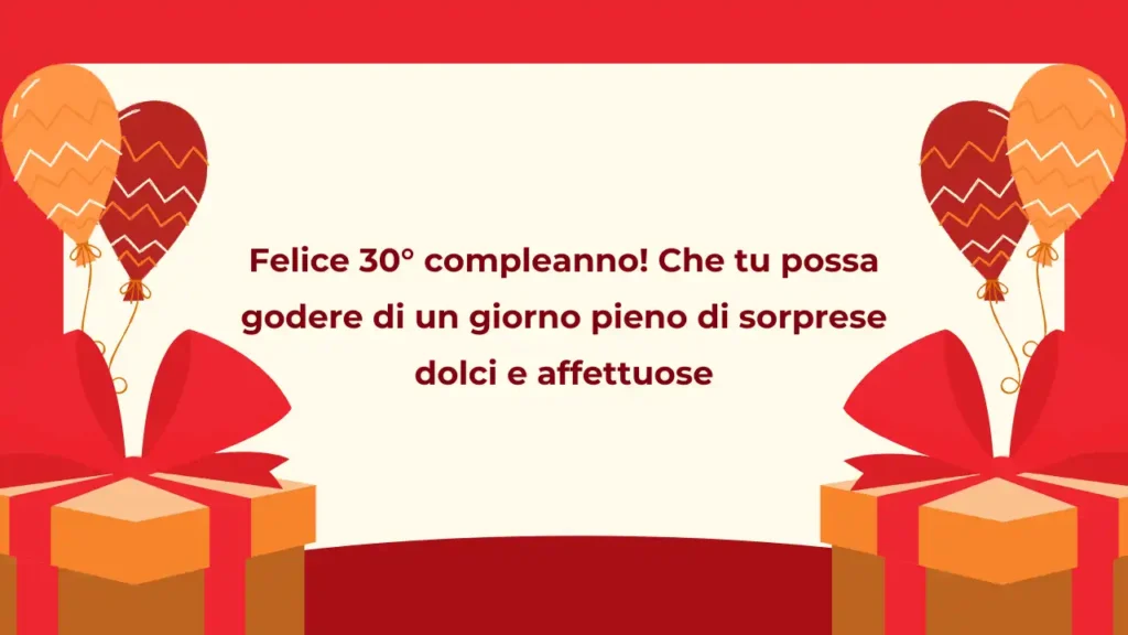 Buon 30° compleanno - Auguri dolci