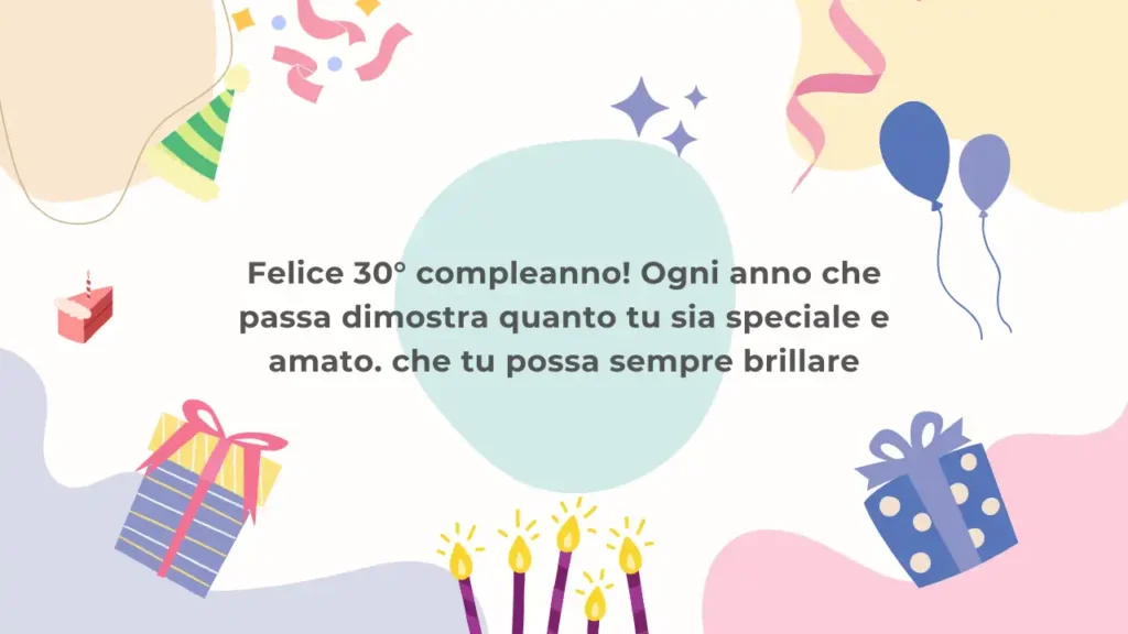 Buon 30° compleanno - Auguri toccanti