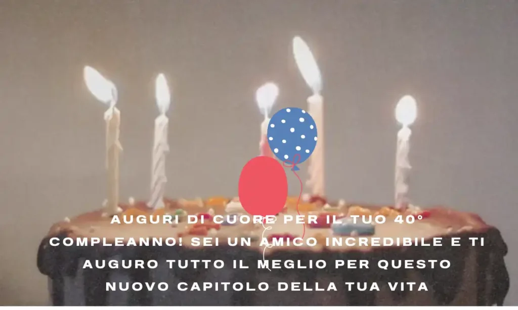 Buon 40° compleanno per l'amico