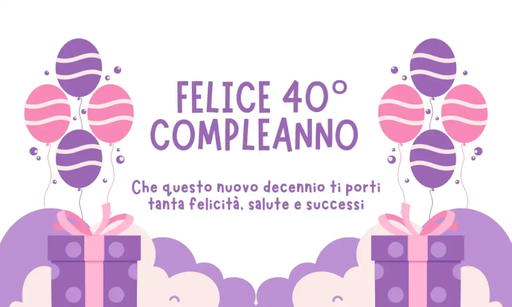Buon 40° compleanno per il figlio