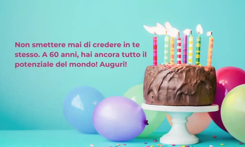 Buon 60° compleanno - Auguri motivazionali