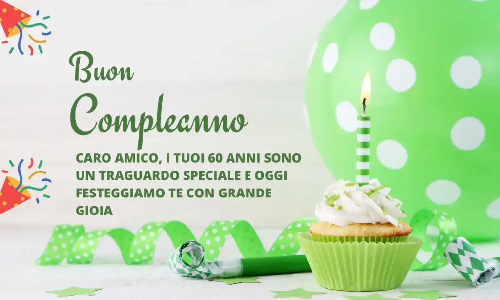 Buon 60° compleanno per l'amico