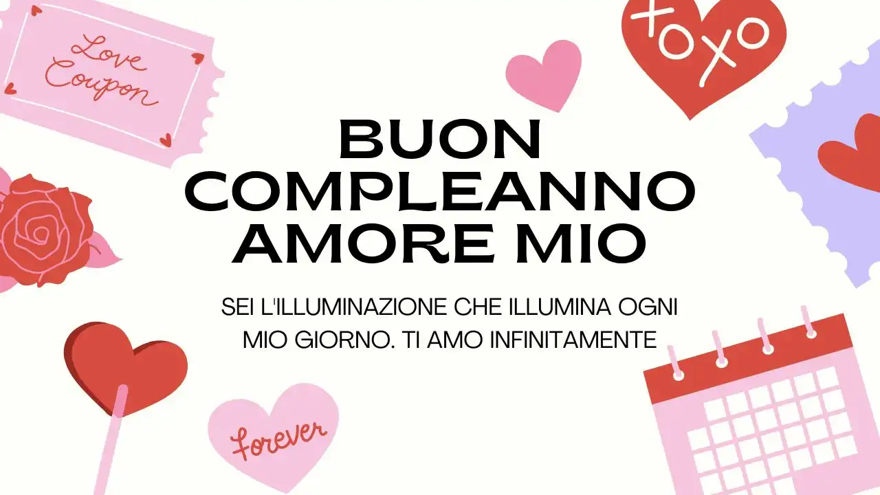 Auguri di buon compleanno con amore