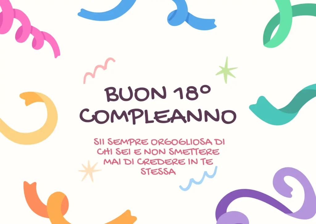 Frasi per ragazza di 18 anni